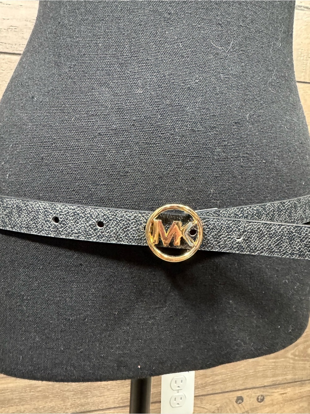 Michael Kors gray with gold adjustable belt